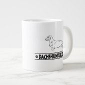 Humorvolle Drahthaar-Dackel Jumbo-Tasse (Vorderseite Rechts)