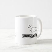 Humorvolle Drahthaar-Dackel Kaffeetasse (VorderseiteRechts)