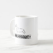 Humorvolle Drahthaar-Dackel Kaffeetasse (Vorderseite Links)