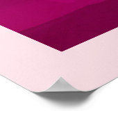 Humorvolle Einhorn Magical AF auf rosa, rotes Patt Poster (Ecke)