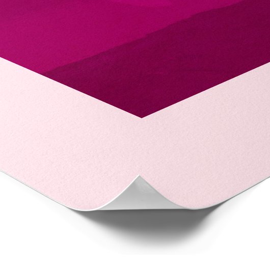 Humorvolle Einhorn Magical AF auf rosa, rotes Patt Poster (Ecke)