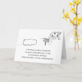 Humorvolle Flusspferd-Kirchen-Gruß-Karte Karte (Gelbe Blume)