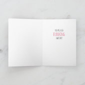 Humorvolle Funny Valentine's Day Card Rosa Flaming Dankeskarte (Innenseite)