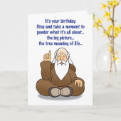 Humorvolle Geburtstags-Karte Gurus Karte (Gelbe Blume)