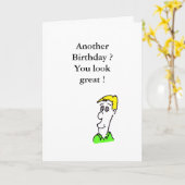 Humorvolle Geburtstags-Karte Karte (Gelbe Blume)