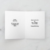 Humorvolle Geburtstags-Karte Karte (Innenseite)