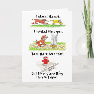 Humorvolle Geburtstagskarte mit Hundecharakter Karte