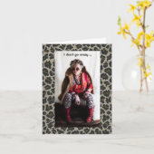 Humorvolle Gone Crazy zwischen normalem Gruß Karte (Gelbe Blume)