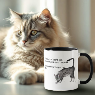 Humorvolle Graue Whimsical Katze Egyptian Mau Kaffeetasse