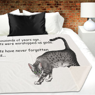 Humorvolle Graue Whimsical Katze Egyptian Mau Sherpadecke