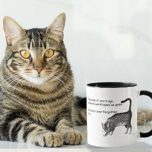 Humorvolle Graue Whimsical Katze Egyptian Mau Tasse