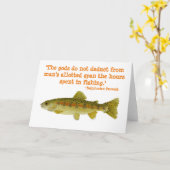 Humorvolle Gruß-Karte über Fischen Karte (Gelbe Blume)