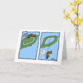 Humorvolle Grußkarte durch Mike Seddon Karte (Gelbe Blume)