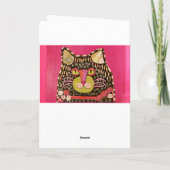 Humorvolle Grußkarte mit Cooler Katze Karte (Rückseite)