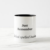 Humorvolle HundeTasse Zweifarbige Tasse (Mittel)