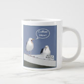 Humorvolle Kaffee-Verhungerte schreiende Jumbo-Tasse (Rechts)