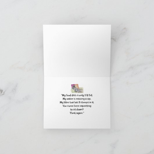 Humorvolle KATITUDE! Karte (Innenseite)