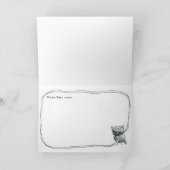 humorvolle Katze Halloween-Karte Karte (Innenseite)