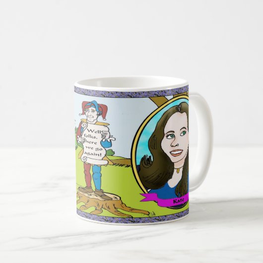 Humorvolle königliche Hochzeits-Kaffee-Tasse Kaffeetasse (VorderseiteRechts)