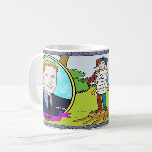 Humorvolle königliche Hochzeits-Kaffee-Tasse Kaffeetasse (Vorderseite Links)