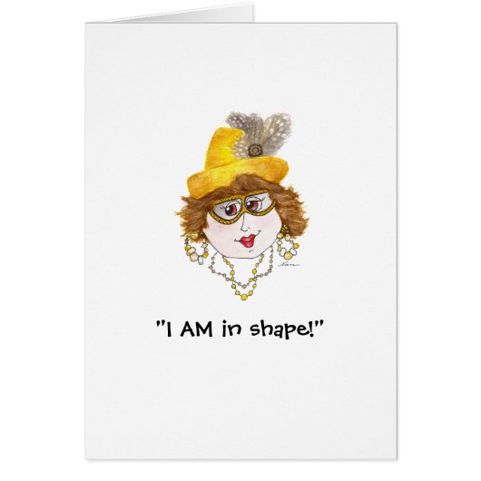 Humorvolle Lady-Karte (Vorne)