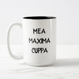Humorvolle lateinische Katholischermea-Maxima Zweifarbige Tasse