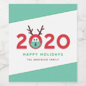 Humorvolle Maskenreiniger 2020 Custom Holiday Weinetikett (Einzelnes Label)