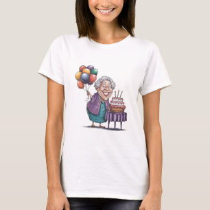 Humorvolle Nana-Geburtstagsfeier-Ballon-Kunst T-Shirt