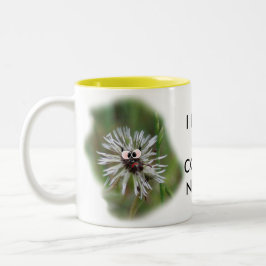 Humorvolle nasse Löwenzahn-Kaffee-Tasse - Zweifarbige Tasse