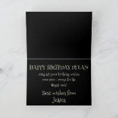 humorvolle niedliche Skelettkarte Karte (Innenseite)