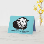 Humorvolle Opossum-Gruß-Karte Karte (Gelbe Blume)