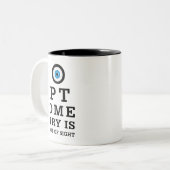 Humorvolle Optometrie aus den Augen Zweifarbige Tasse (Vorderseite Links)