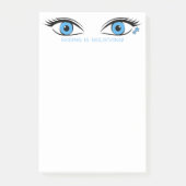 Humorvolle Piercing blaue Augen für die Post-it Klebezettel (Vorderseite)