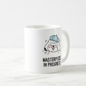 Humorvolle Poodle Dog Art mit Beret Design Kaffeetasse (VorderseiteRechts)