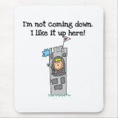 Humorvolle Prinzessin im Turm Mousepad (Vorne)