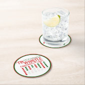 Humorvolle Retro Tin Whistle Christmas Classics Runder Pappuntersetzer (Vor Ort)