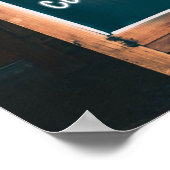 Humorvolle Tafel zitieren rote Tasse Poster (Ecke)