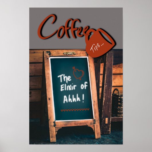 Humorvolle Tafel zitieren rote Tasse Poster (Vorne)