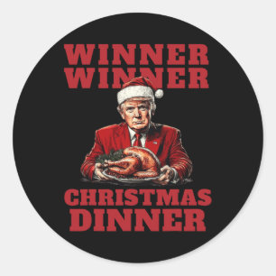 Humorvolle Trump-Weihnachten - Sieger Weihnachten Runder Aufkleber