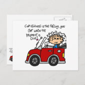 Humorvolle Übelkeit beim Autofahren Postkarte (Vorne/Hinten)