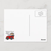 Humorvolle Übelkeit beim Autofahren Postkarte (Rückseite)
