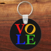 Humorvolle Übernahme von LIEBE T - Shirt und Gesch Schlüsselanhänger (Vorderseite)