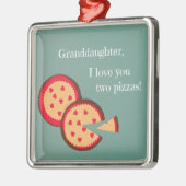 Humorvolle Valentinbotschaft für die Enkelin Silbernes Ornament (Links)