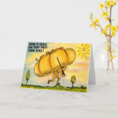 Humorvolle Vintage grundlegendes Trainings-Karte Karte (Gelbe Blume)