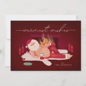 Humorvolle Wärme wünscht Weihnachtskarte Feiertagskarte (Vorderseite)