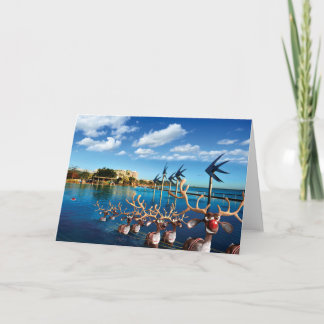 Humorvolle Weihnachtskarte der Pilgerreise des Wei Feiertagskarte