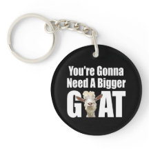 Humorvolle weiße Ziege auf schwarzem Hintergrund