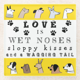 Humorvolle Worte Hund- und Hauseigentümer Glasuntersetzer