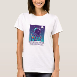 Humorvoller Astronaut im kosmischen Vakuum   Lusti T-Shirt