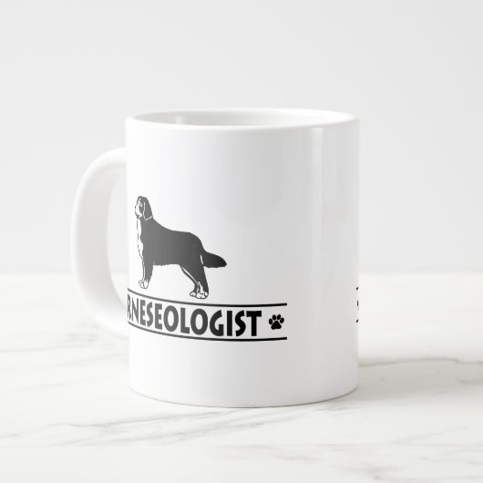 Humorvoller Bernese Gebirgshund Jumbo-Tasse (Vorderseite Links)